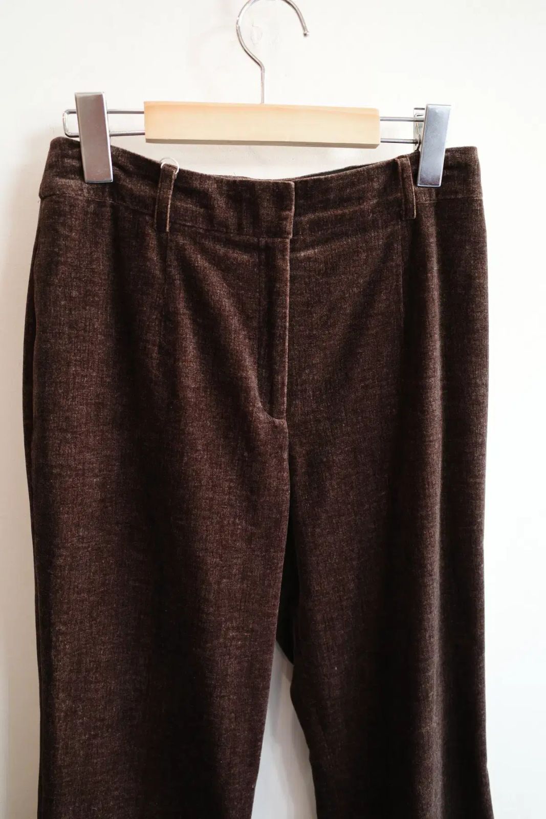 LANVIN ランバン ベルベット セミ ブーツカット パンツ 27インチ