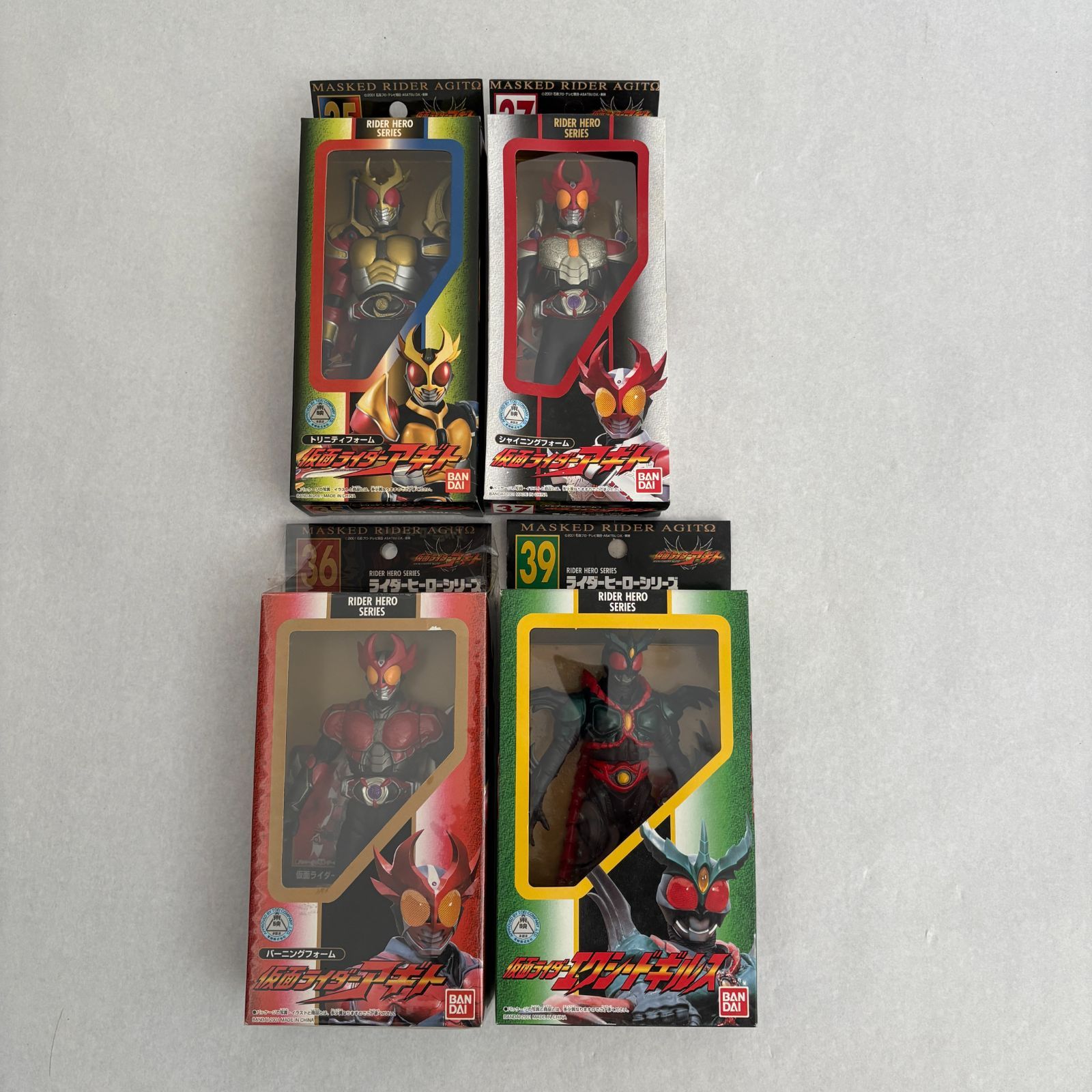 バンダイ ライダーヒーローシリーズ 仮面ライダーアギト 35.36.37.394