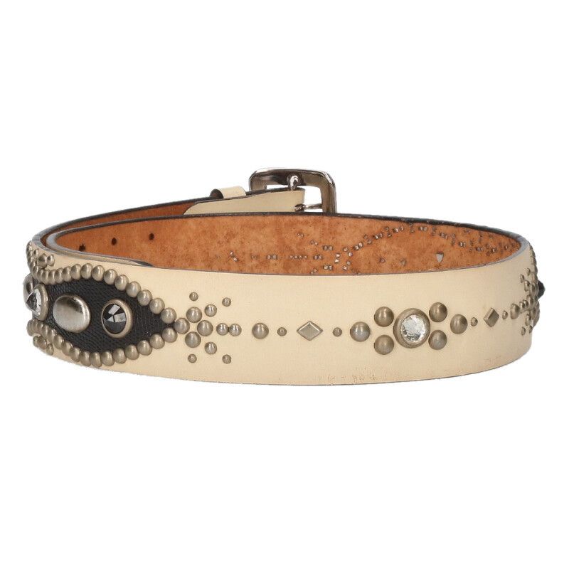 ウルフズヘッド スタッズ装飾レザーベルト メンズ 32 ※12/28～1/6 発送