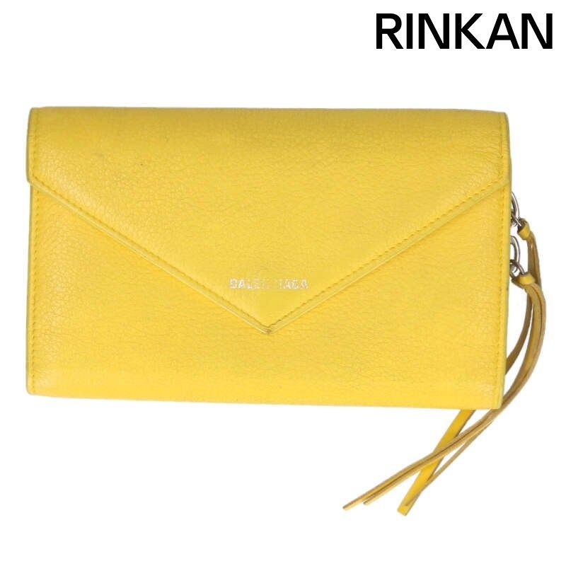 バレンシアガ ペーパーマニー 371661 レザー折り畳みロングウォレット財布 メンズ 12 28～1 6 発送 問い合わせ遅延