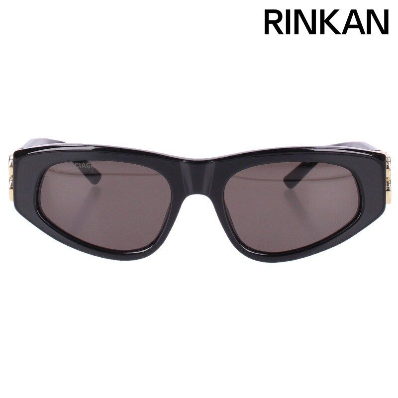 【美品✨】BALENCIAGA ブラック サングラス サイドロゴ バレンシアガ BB0095S サイドロゴサングラス メンズ 53□19-135 ※12/28