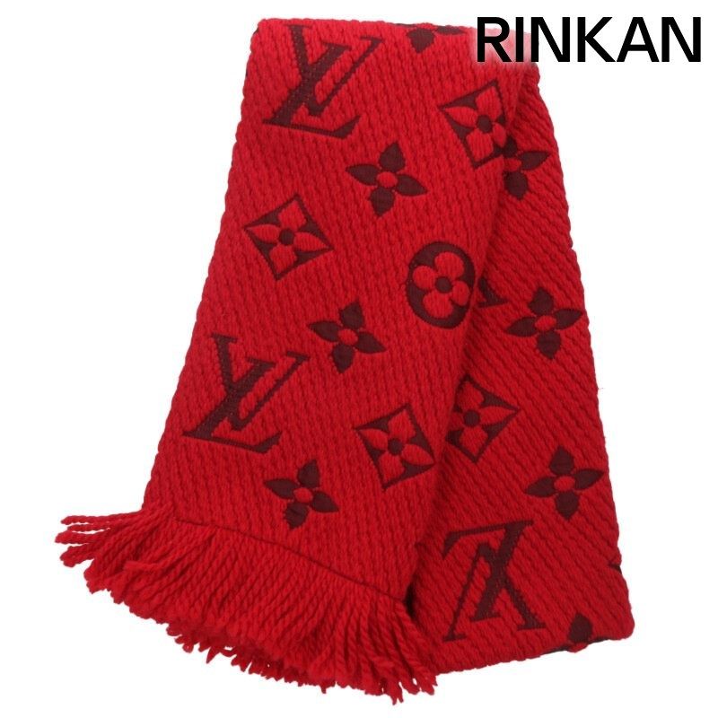 ルイヴィトン M 72432 エンシャルブロゴマニ モノグラム総柄ウールマフラー メンズ 12 28～1 6 発送 問い合わせ遅延