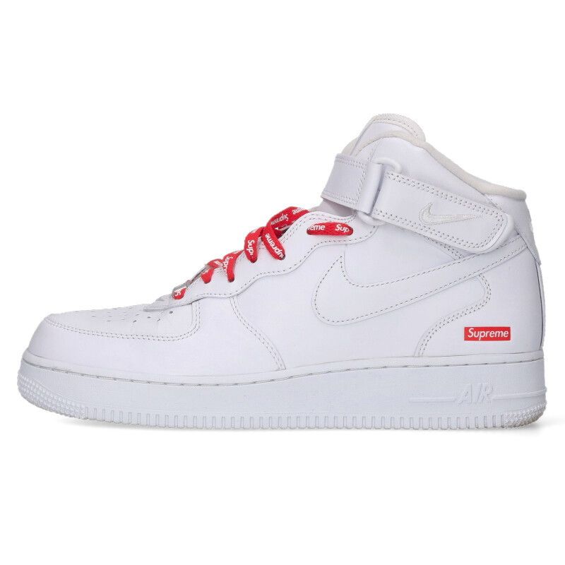 ナイキ ×シュプリーム SUPREME FZ8784-100/Air Force 1 Mid White エア