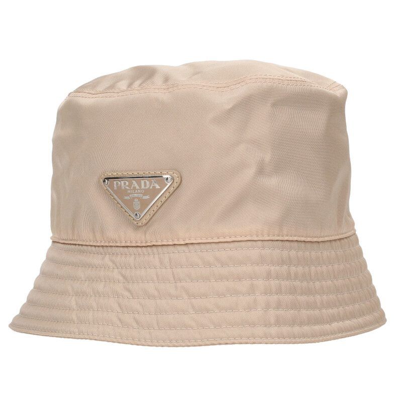 ✨️未使用級✨️ PRADA バケットハット ReNylon Lサイズ 三角ロゴ PRADA（プラダ） 帽子 デニム 三角ロゴ バケットハット Mサイズ