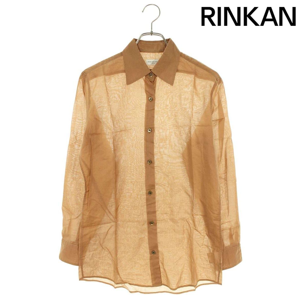 ドリスヴァンノッテン コットンシアー長袖シャツ レディース 34 12 28～1 6 発送 問い合わせ遅延