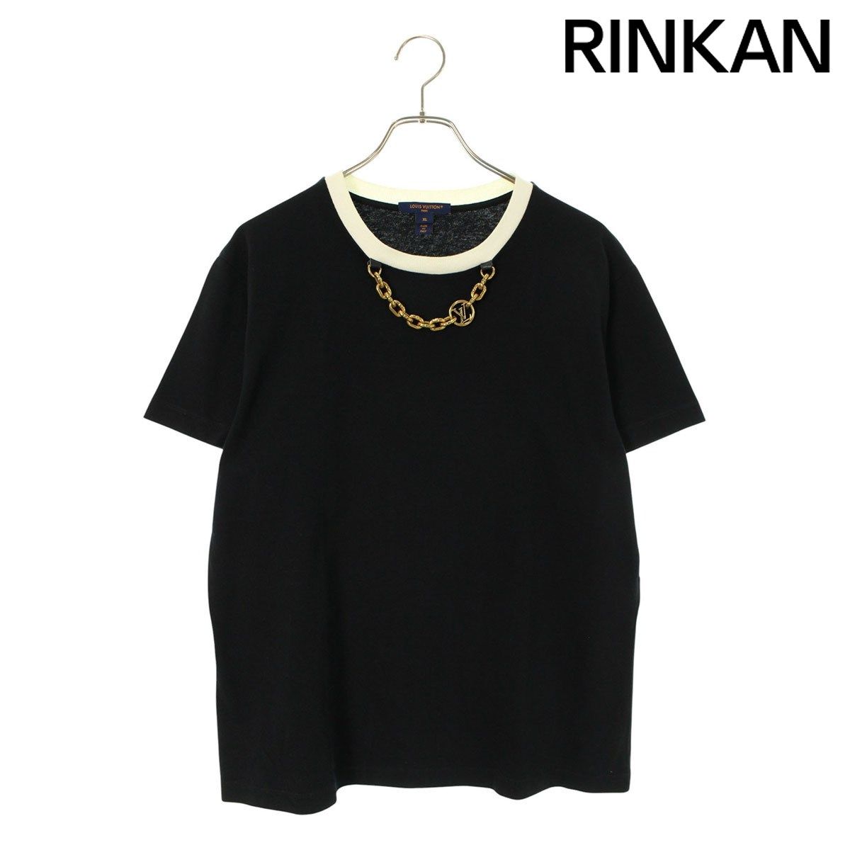 ルイヴィトン 23 AW RW 232 W OB 0 FPTS 37 ネックチェーン付きコットンTシャツ レディース XL 12 28～1 6 発送 問い合わせ遅延