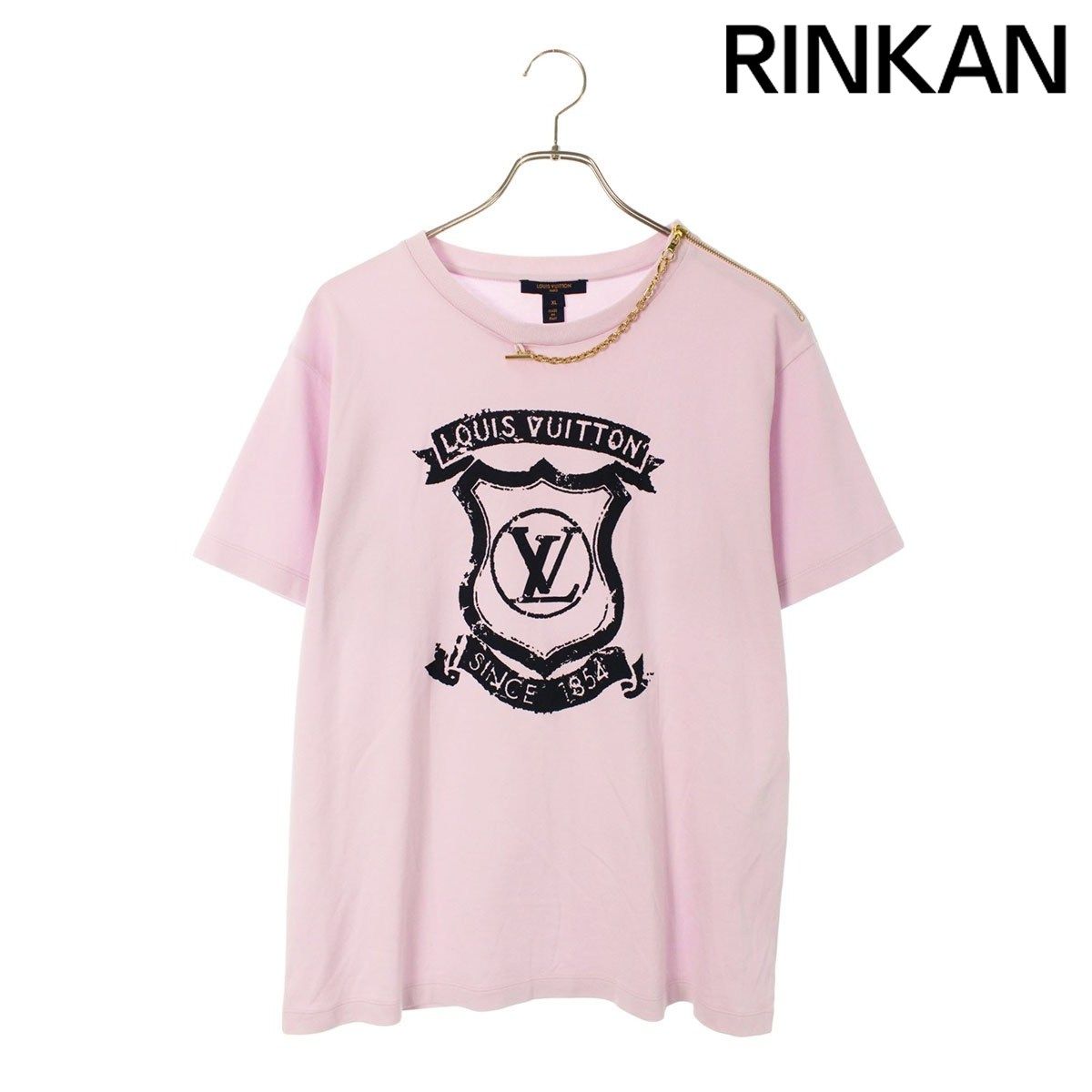 ルイヴィトン 22 AW RW 222 D UOL FNTS 41 ショルダージップコリエチェーンロゴプリントTシャツ レディース XL 12 28～1 6 発送 問い合わせ