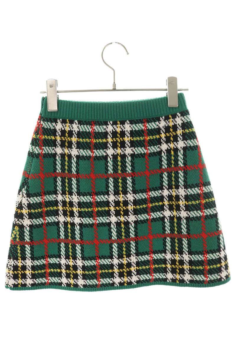 ミュウミュウ MMG324 タータンチェックスカート レディース 36 ※12/28