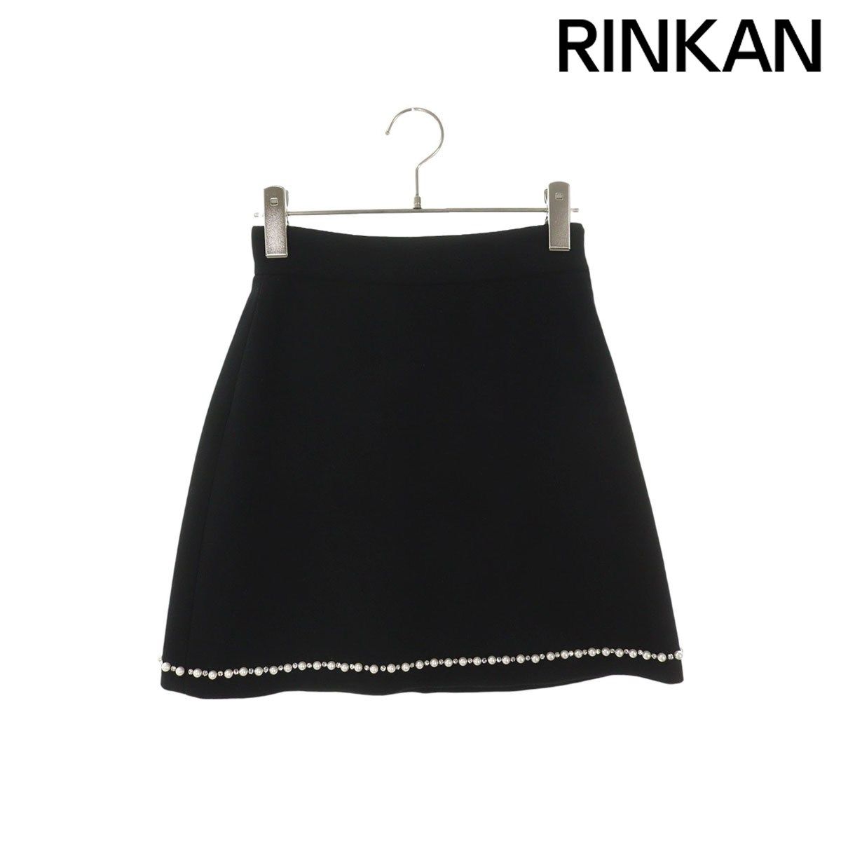 ミュウミュウ MG 982 パールビジュー付きスカート レディース 36 12 28～1 6 発送 問い合わせ遅延