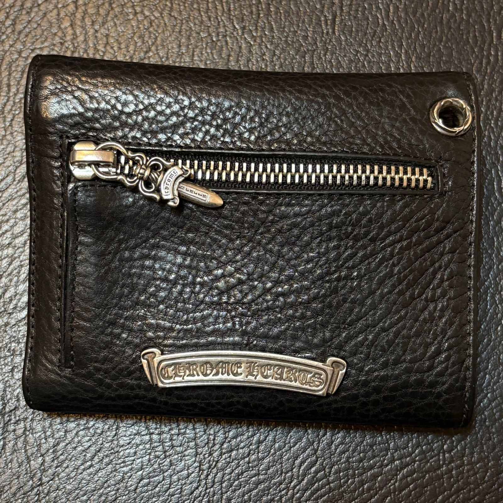 クロムハーツ CHROME HEARTS ウェーブミニ WAVE MINI シルバー折り財布