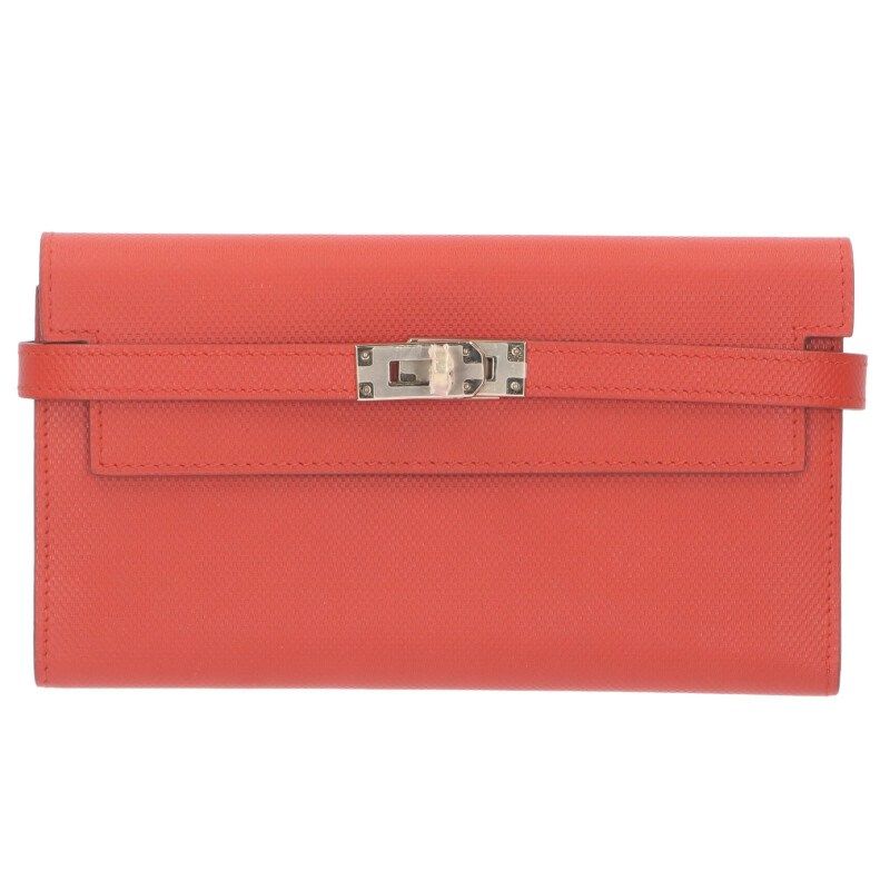 エルメス ケリーウォレット ロング ディプライアント Q刻印 G金具 グランアッシュ カプシーヌ財布 レディース 12 28～1 6 発送 問い合