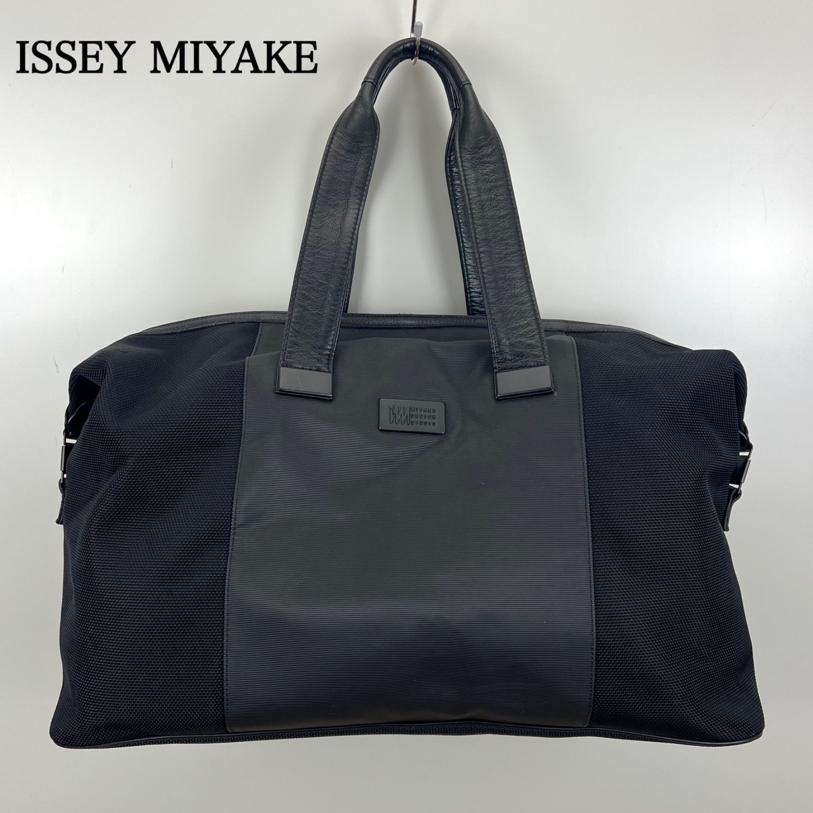 ISSEY MIYAKE 90 s DESIGN STUDIO archive Boston Bag イッセイミヤケ デザインスタジオ レザー切替 ボストンバッグ アーカイブ 三宅一生 鍵欠損