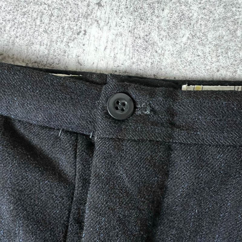 50s 2タックスラックス ダークネイビー ウール カスリ ビンテージ USA 434963fdf2b96f21efd032ff95773a