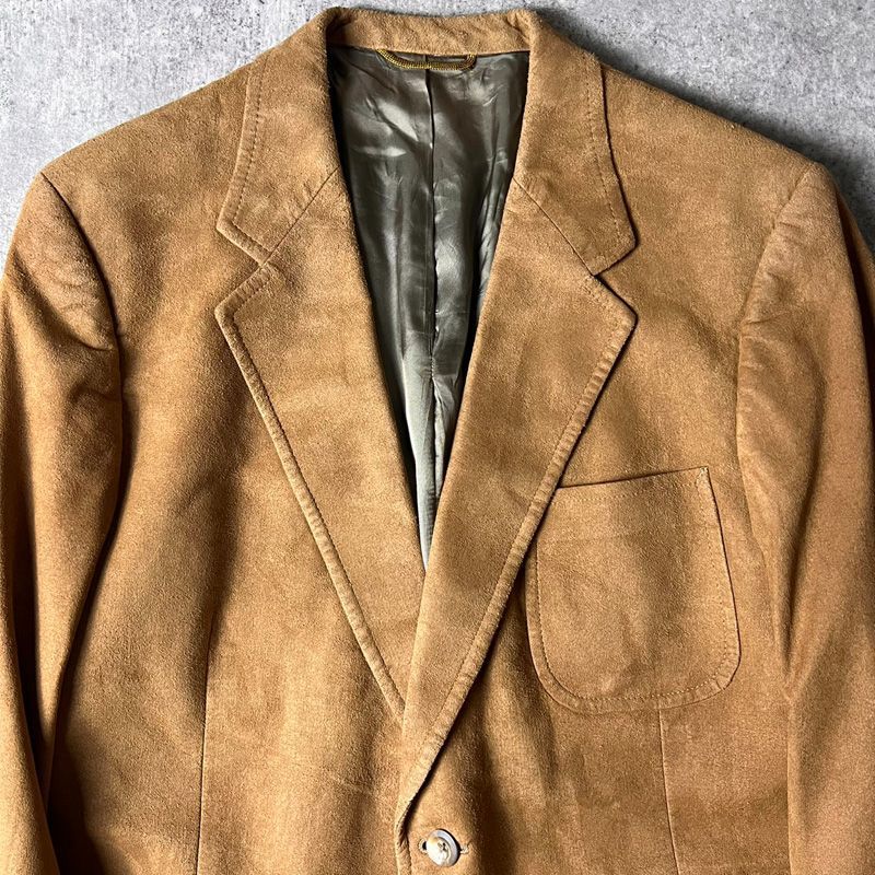 80s USA製 Christian Dior 本革 スエード テーラード ジャケット / 80
