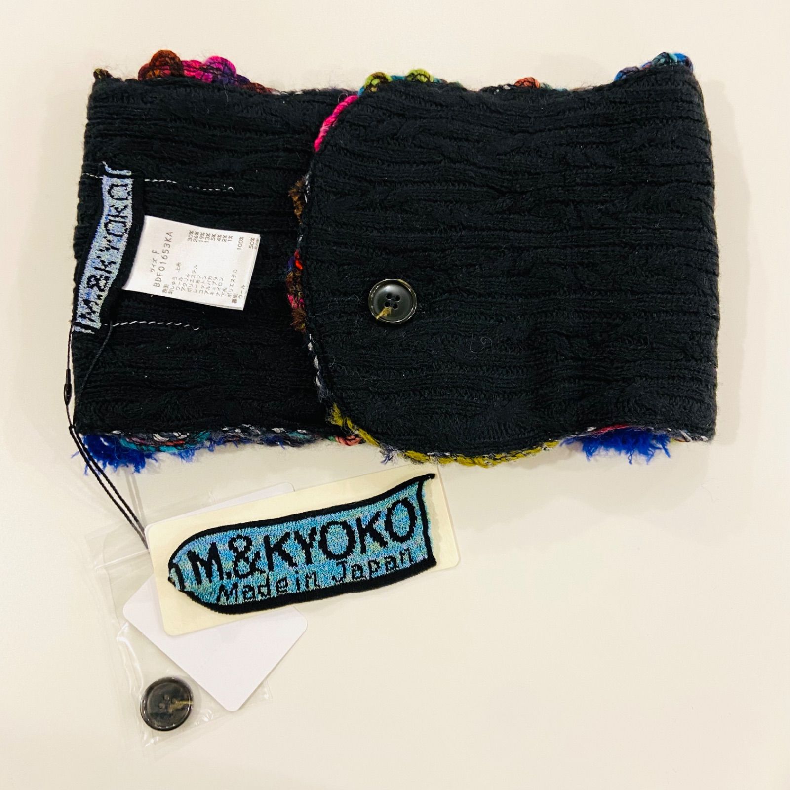 新品未使用 M.& KYOKO ネックウォーマー リバーシブル マフラー エム
