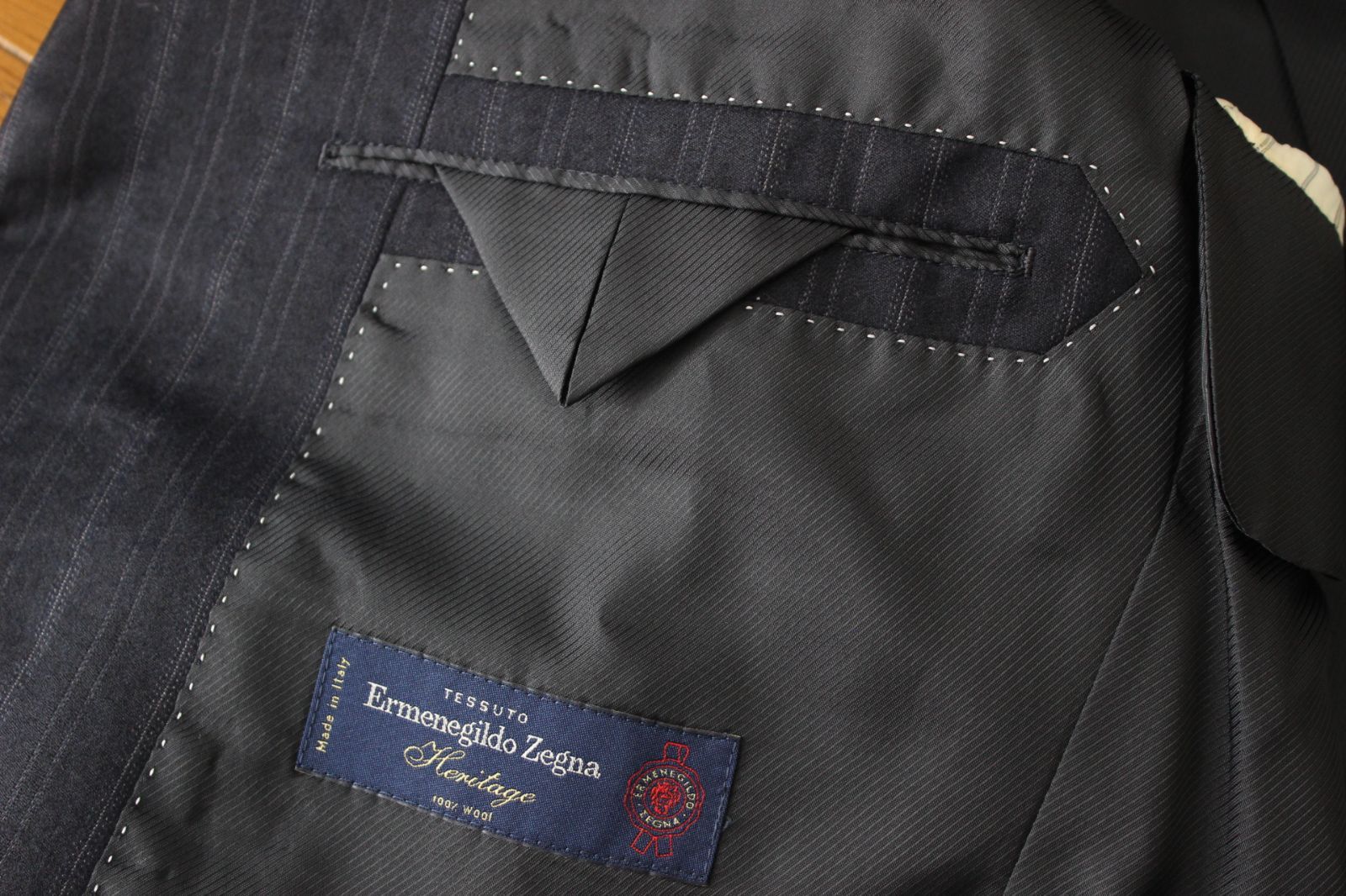 04【美品】ミツミネ × オンライン ゼニア スーツ A5 メンズ M ダーク