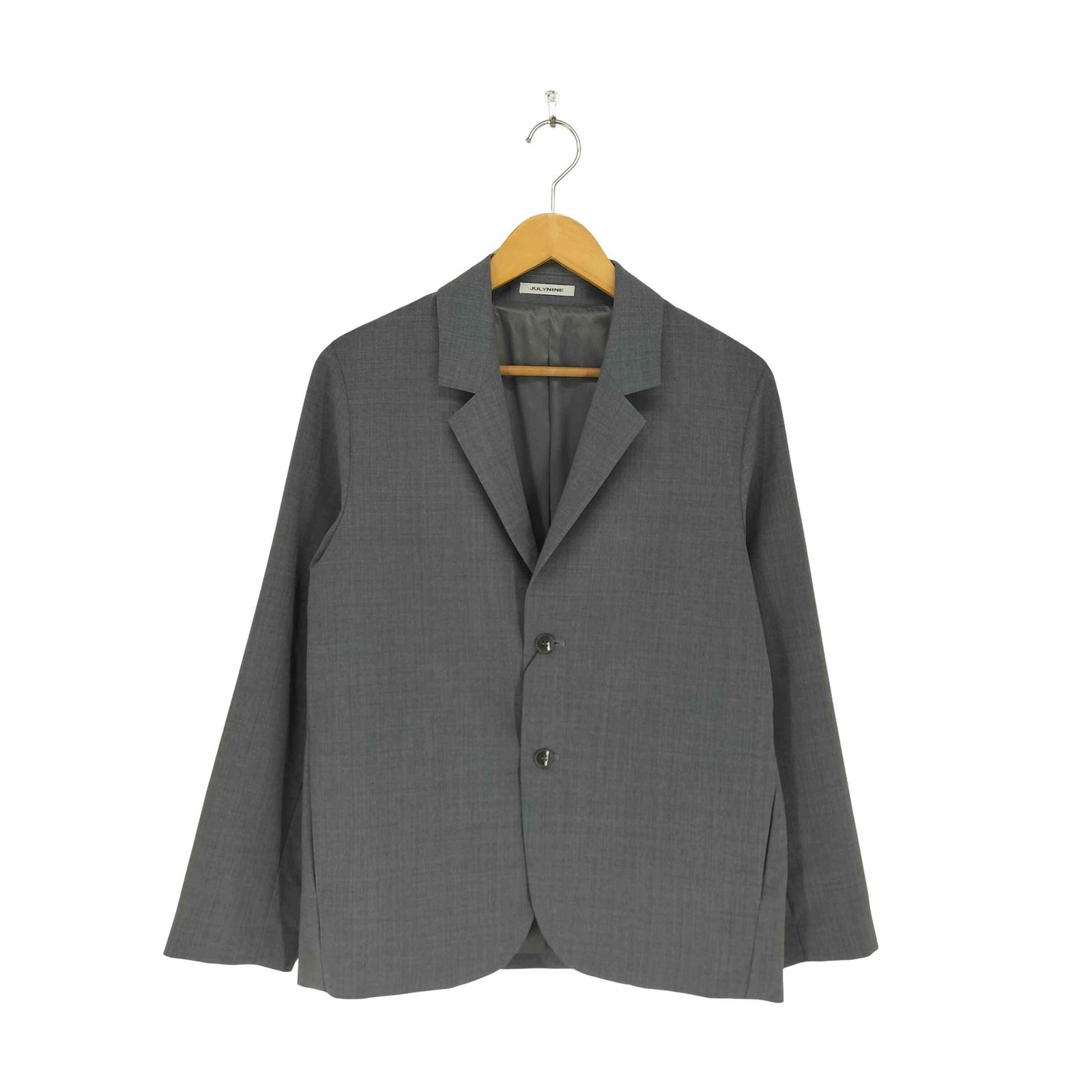 新品 JULY NINE テーラードジャケット 36 ジュライナイン ブラック ジュライナイン JULY NINE 2Bテーラードジャケット レディース 36