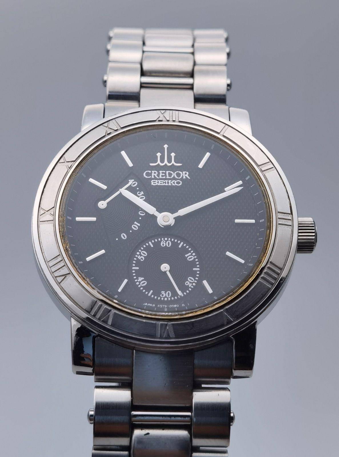 セイコー SEIKO クレドール メカニカル GCAY 995 4 S 79 0020 パワーリザーブ スモールセコンド SS ブラック文字盤 メンズ 手巻き 腕時計