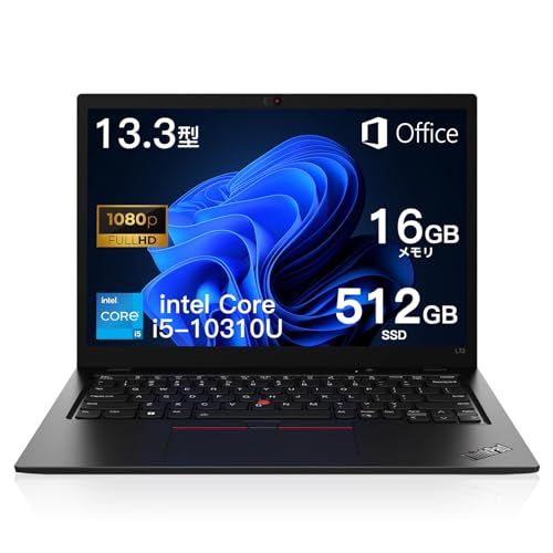 レノボノートパソコンThinkPad L 13 office搭? windows 11 爆速メモリ16 GB Core i 5第10世代13 3インチ 1920 1080 ノートPC 軽量1 38 kg パソコン 日本語キーボー aec 5 c 77 e