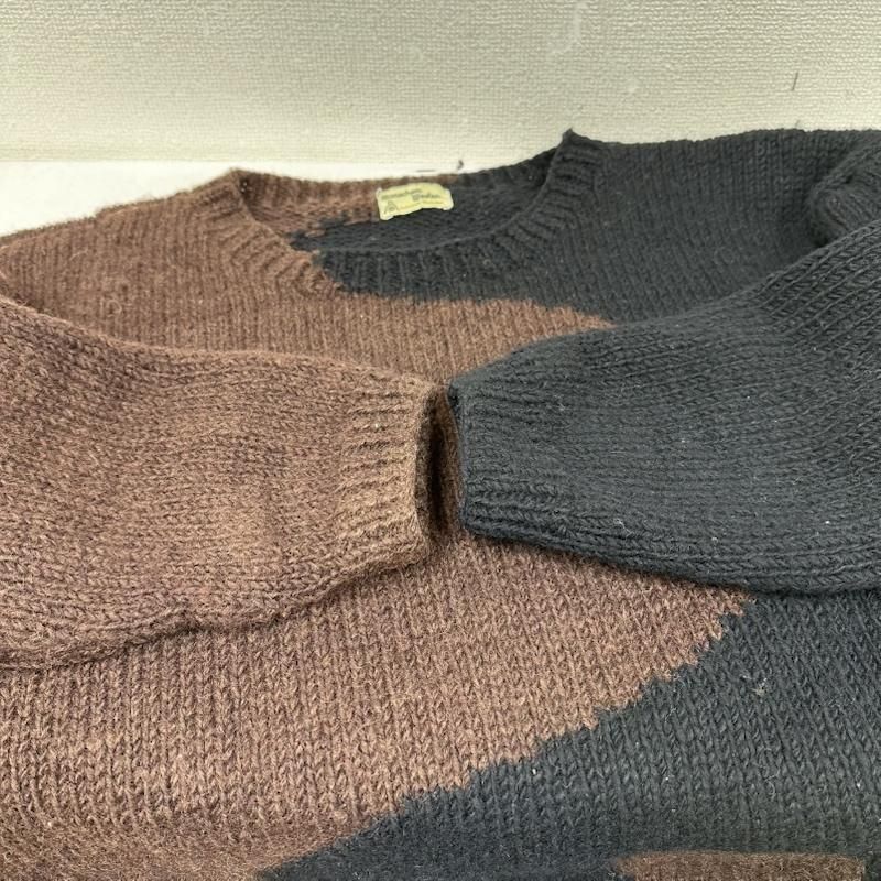 ニッチ MCMACHAN WOOLEN 太陰太極図 陰陽 クルーネック ハンド ニット
