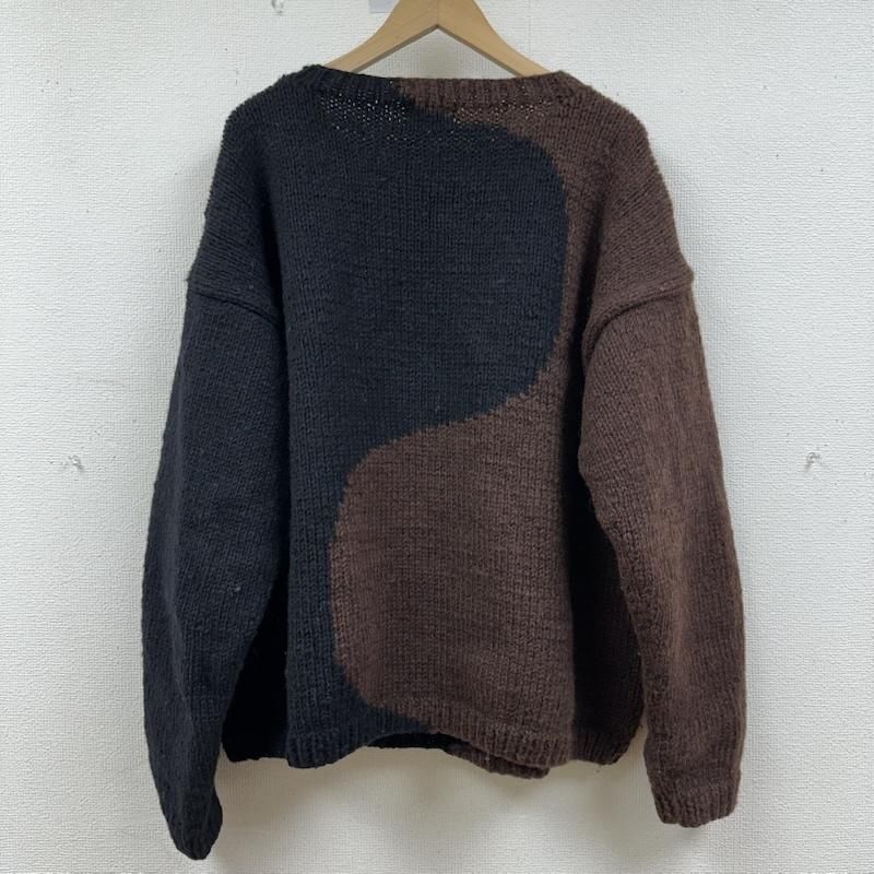 ニッチ MCMACHAN WOOLEN 太陰太極図 陰陽 クルーネック ハンド ニット