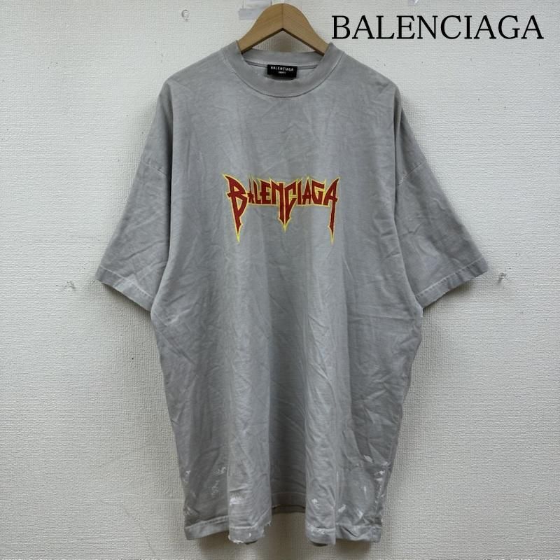 バレンシアガ METAL LOGO CRASHED S/S TEE メタル ロゴ クラッシュ