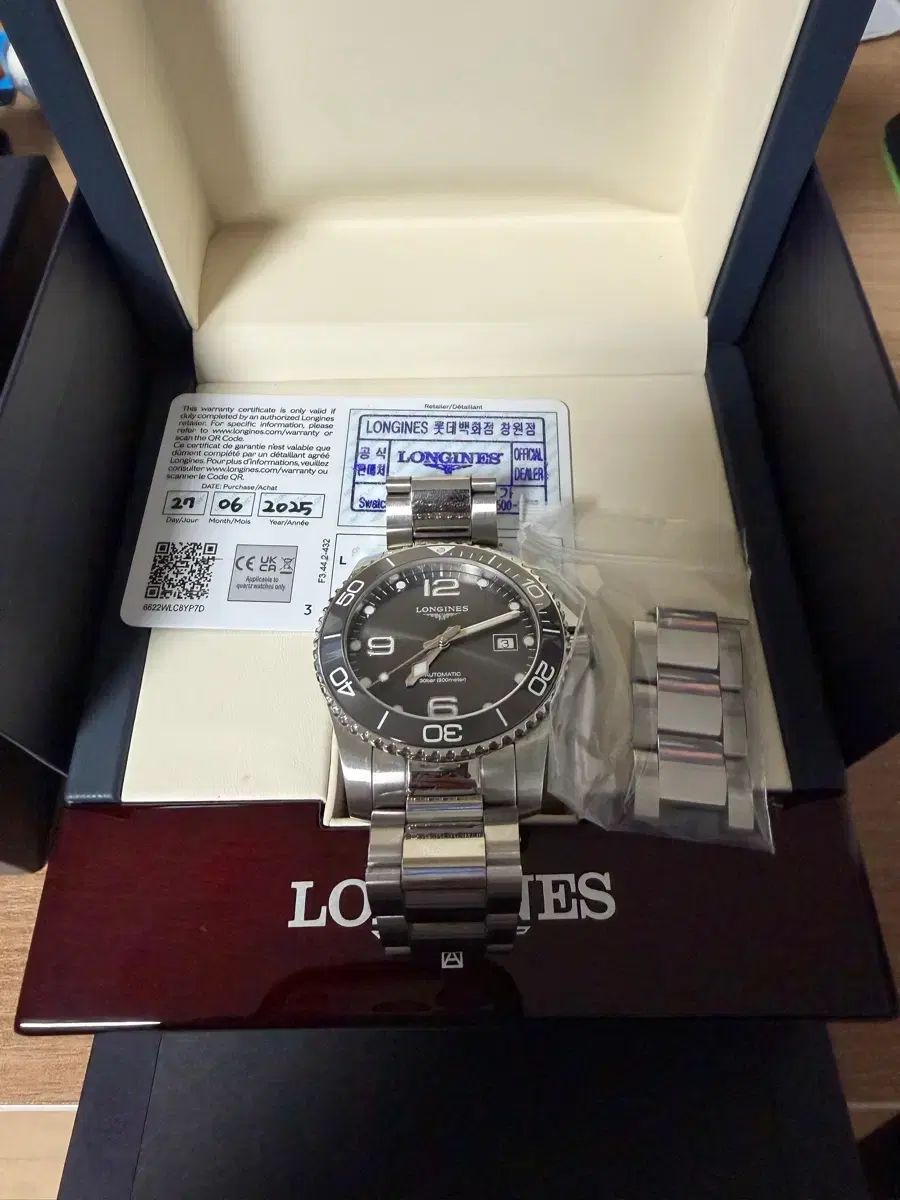 ロンジン ハイドロ コンクエスト 新モデル グレー版 41 mm