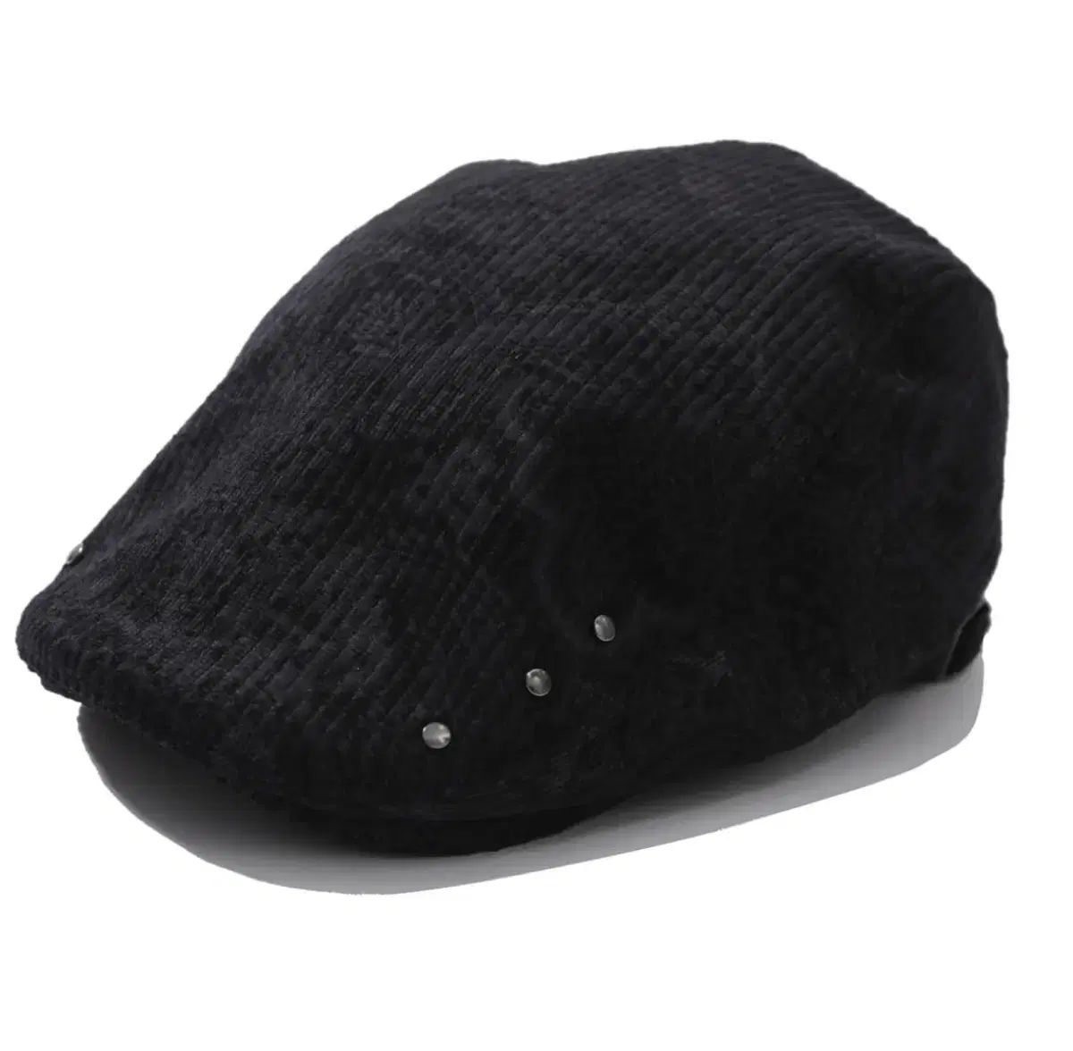 NOS COULEURS ベイズリー リベット ハンチングキャップ ブラック