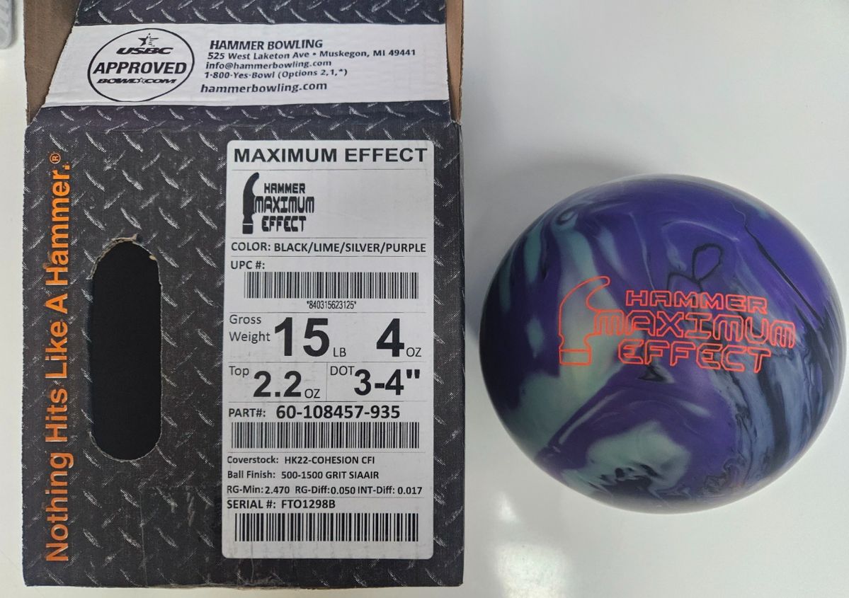 新品 ボール) HAMMER(ハンマー) マキシマム エフェクト 15 パウンド