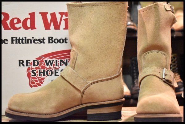 7 5 D DEAD PT 83 レッドウィング 8268 スエード エンジニア タンラフアウト スチールトゥ ベージュ ブーツ redwing FI 150
