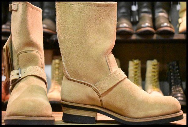7 5 D DEAD PT 83 レッドウィング 8268 スエード エンジニア タンラフアウト スチールトゥ ベージュ ブーツ redwing FI 150