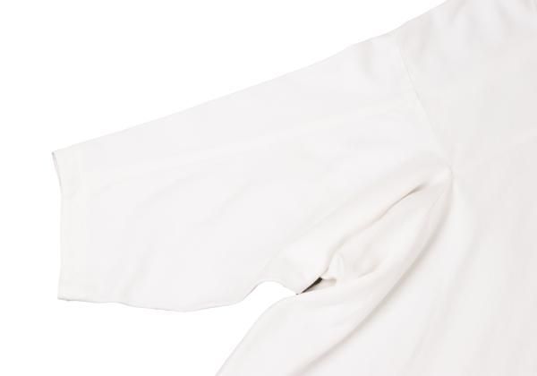 コットンラウンドカラーワンピース 白S