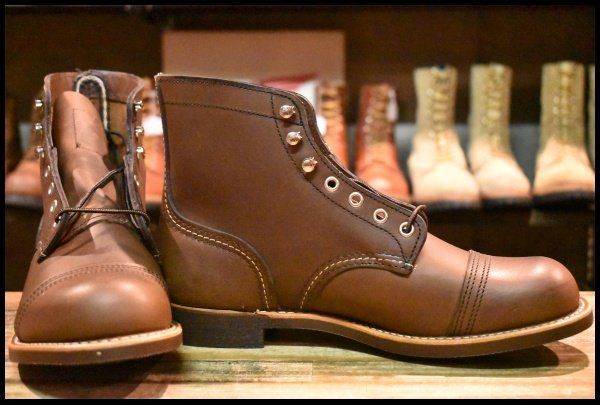8 D ♥ 25年 レッドウィング 8111 アイアンレンジャー アンバー ハーネス キャップトゥ ブラウン ブーツ redwing FI 251