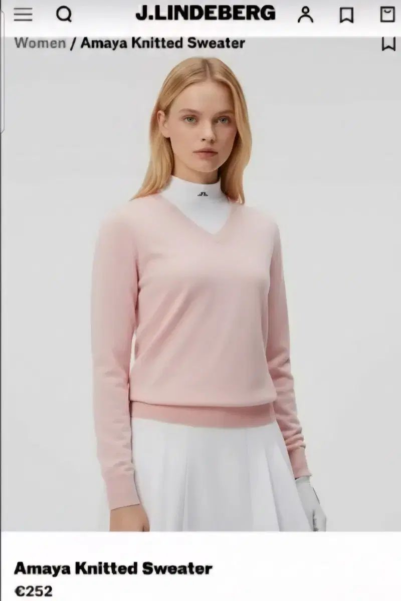 メランジ スカイブルー J LINDEBERG リンドバーグ レディース セーター XSサイズ