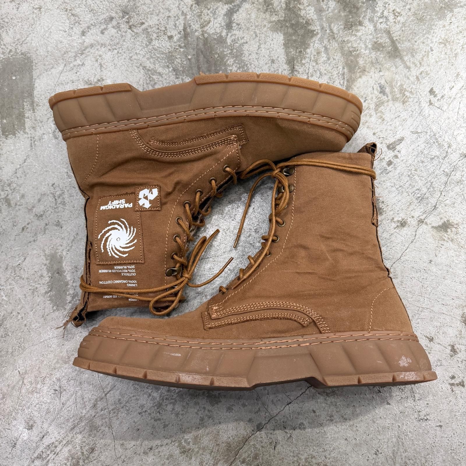 参考上代85900円 ♥ VIRON 1992 Canvas Boots キャンバスブーツ ヴィロン ブラウン 42 27 cm 4725 M