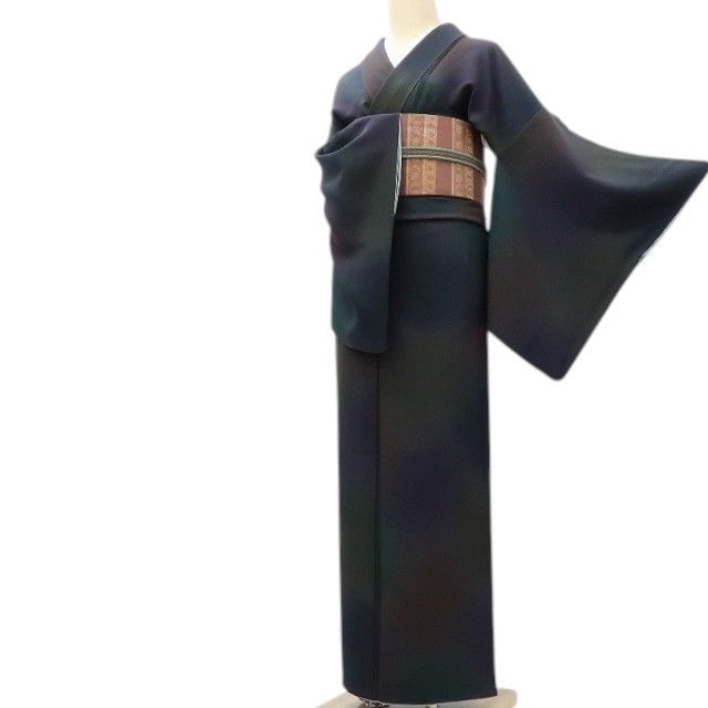 百華❀Y4107◇美品 前田仁仙落款 作家物 手縫い仕立て 正絹 小紋 着物