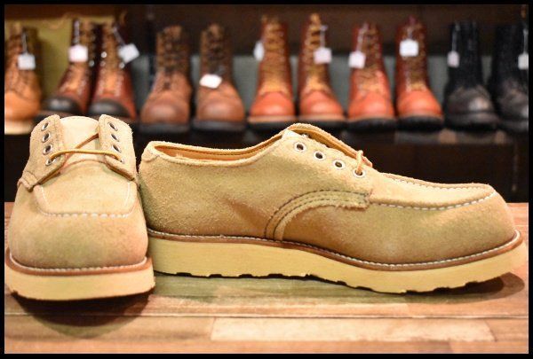 7 5 D DEAD 羽タグ 90 S レッドウィング 8105 スエード オックスフォード タンラフアウト モックトゥ 短靴 ブーツ redwing FI 469