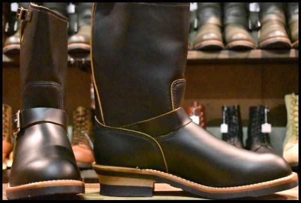 10 D ♥ 25年 レッドウィング 2966 ブラック クローンダイク エンジニア 黒 茶芯 スチール無し ブーツ redwing FJ 061
