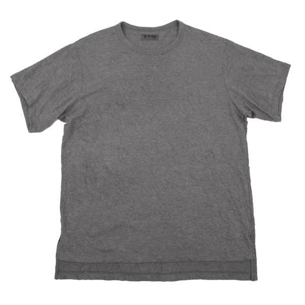 サイトS'YTE コットンポリワッシャー加工Tシャツ グレー3