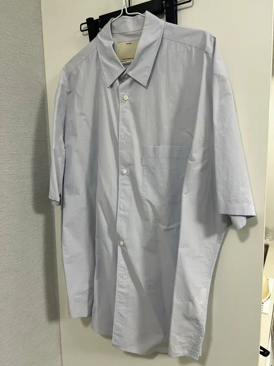 ポッタリー 半袖 リネン シャツ soft sax 3 サイズ