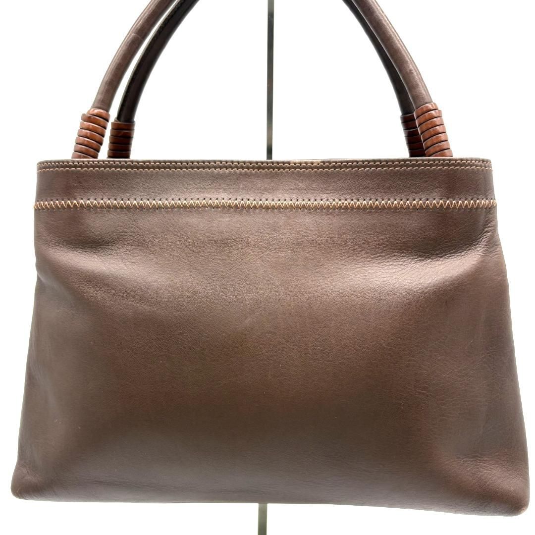 PELLE BORSA ペレボルサ ハンドバッグ ブラウン レザー 本革 手提げ