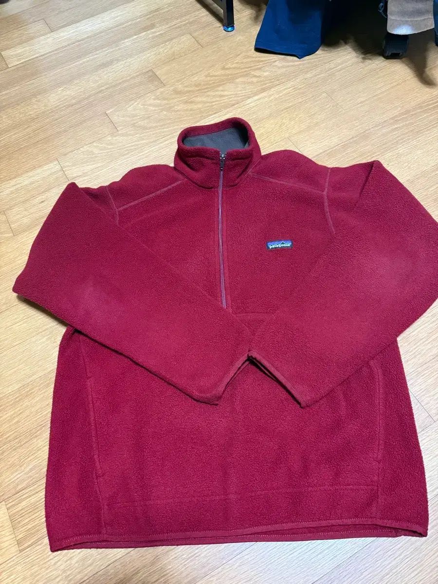 M patagonia パタゴニア ヴィンテージ Synchilla シンチラ 麻 マスピアﾙ レッド ワイン COLOR