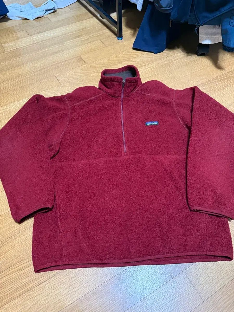 M patagonia パタゴニア ヴィンテージ Synchilla シンチラ 麻 マスピアﾙ レッド ワイン COLOR