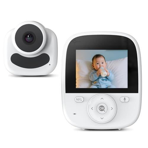 Vizolinkベビーモニター 見守りカメラ 双方向音声通信 2 8インチ画面 夜視機能 AIノイズキャンセリング 温度監視 タイマー給餌リマインダー APPやWifi不要 m