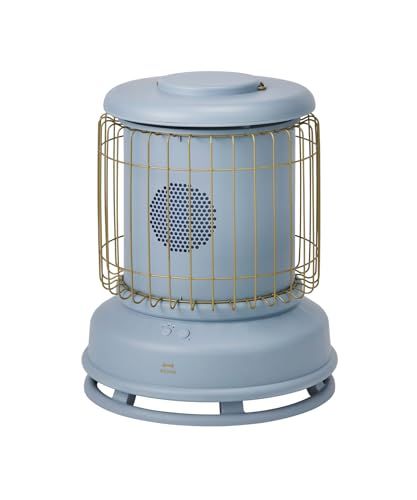 BRUNO ブルーノ ファンヒーター セラミックファンヒーター 全方位 360度 2段階切替 600 W 1200 強弱調整 温風 速暖 タイマー 自動オフ チャイルドロック 転倒時自動停止 安全設計 静音 連動ライト コンパクト おしゃれ ブルーグレー m