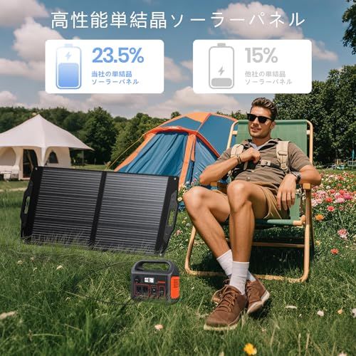FlexSolar 100 W ポータブル電源用ソーラーパネル 角度調節式スタンド付き折りたたみ式ソーラー充電器 QC 3 0 USB A C M 4 出力対応 IP 67 防水 キャンプ RV 緊急時に適用 in 1 ケーブル付き