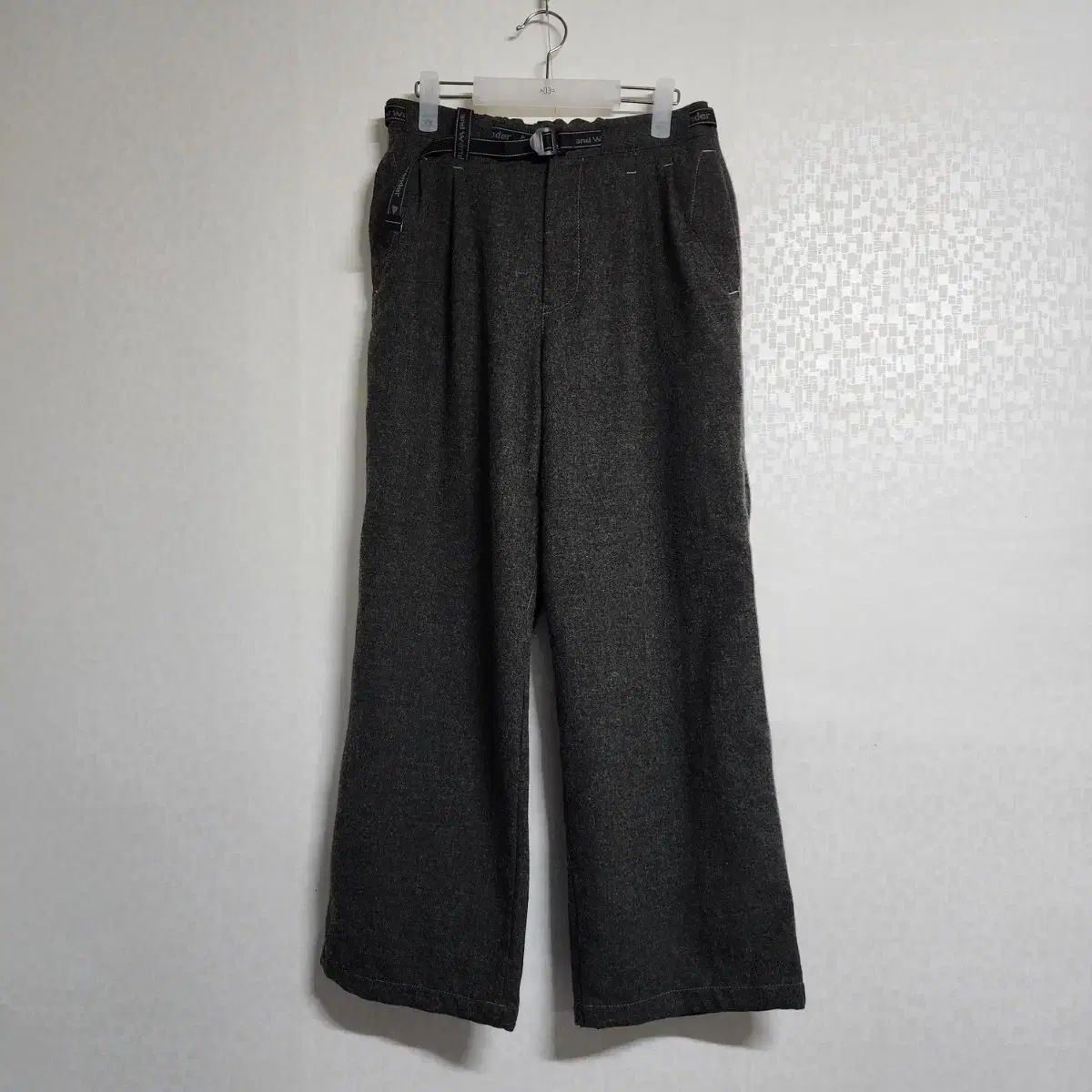 L アンドワンダー リーウル ツイード ワイド パンツ