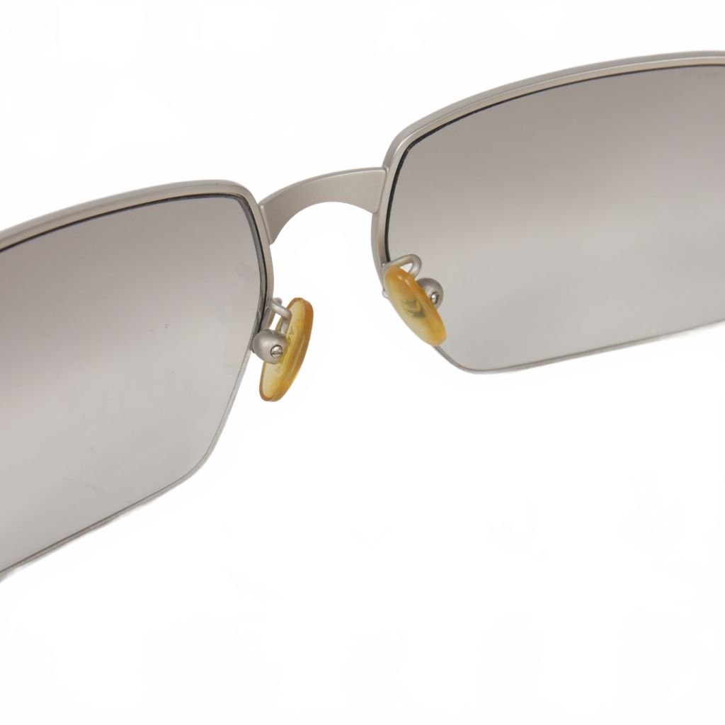 プラダ PRADA サングラス ハーフリム スクエア シルバー クリア SPR