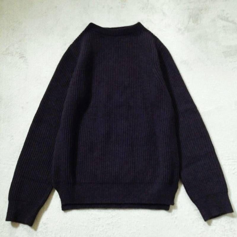 Drawer ニット ウール カシミヤ 14 G 畔編み セーター Sサイズ 1 パープル 紫 ドゥロワー スリット