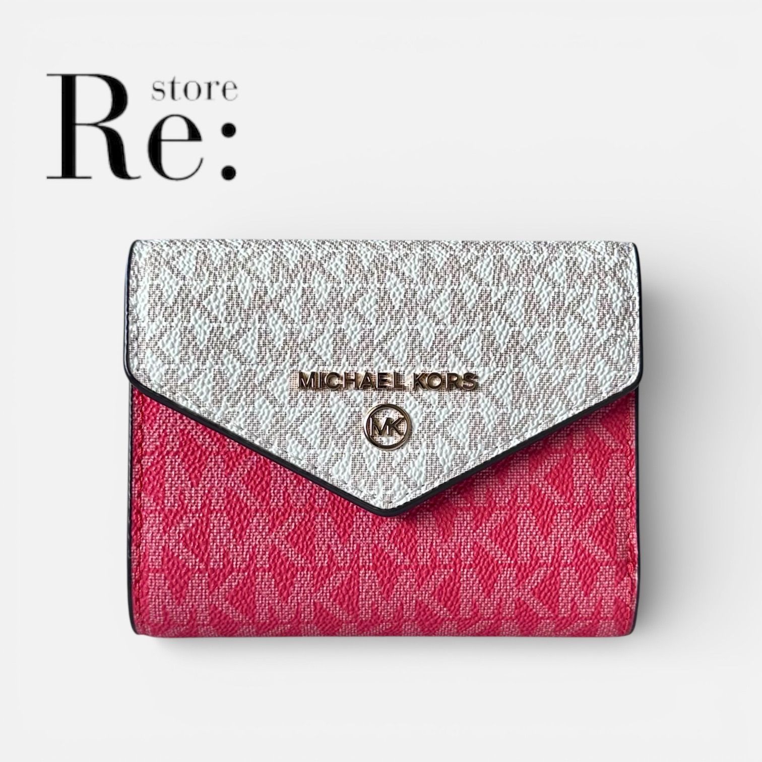 ♥品 MICHAEL KORSマイケルコース MKシグネチャー トリフォールドウォレット